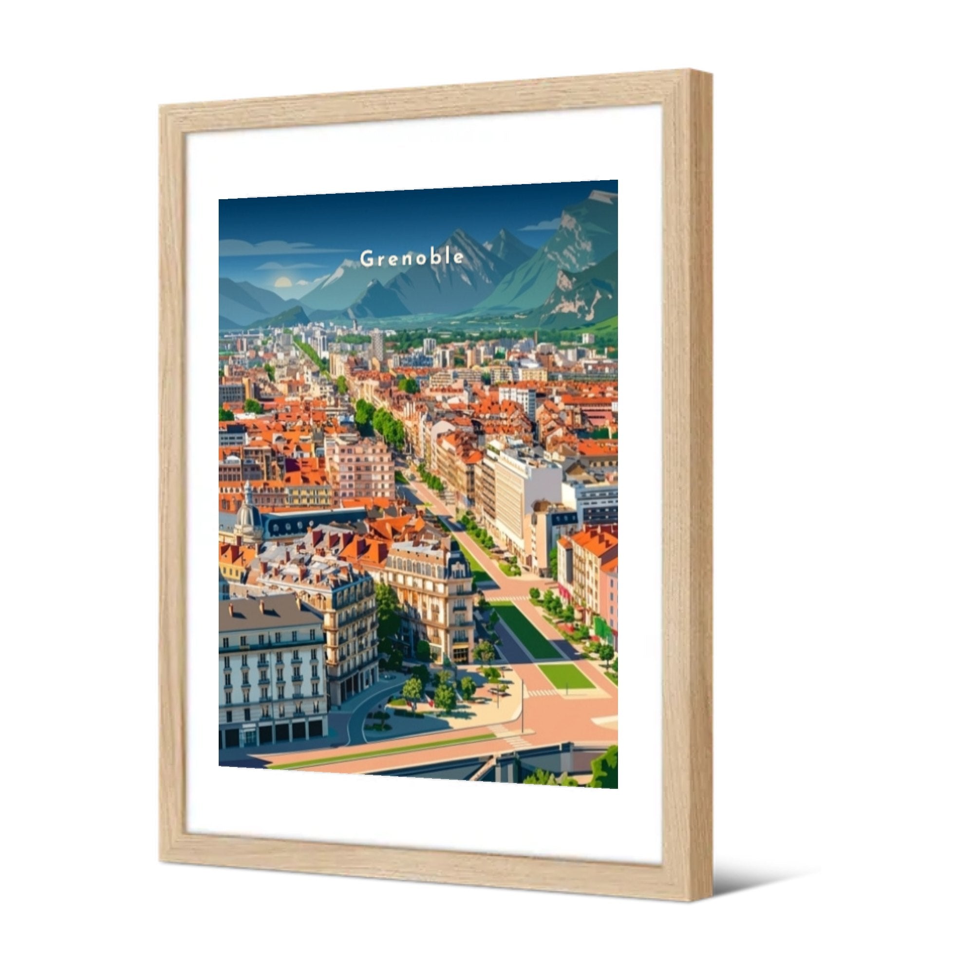 Vue depuis la Bastille — Pôdevache, encadrée, vue de trois quarts