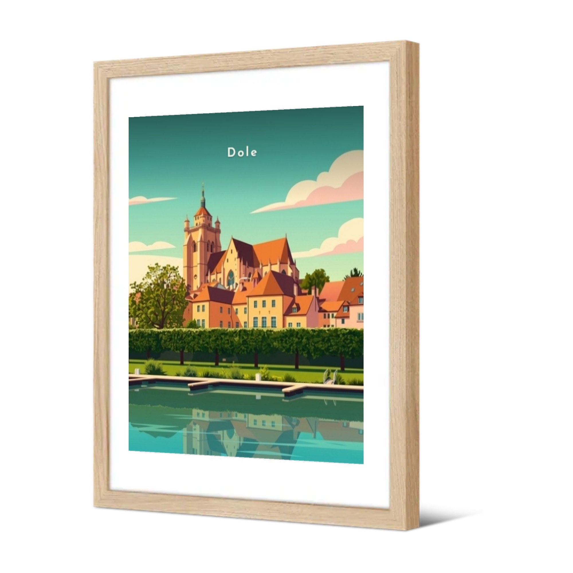 Collégiale Notre-Dame — Pôdevache, encadrée, vue de trois quarts
