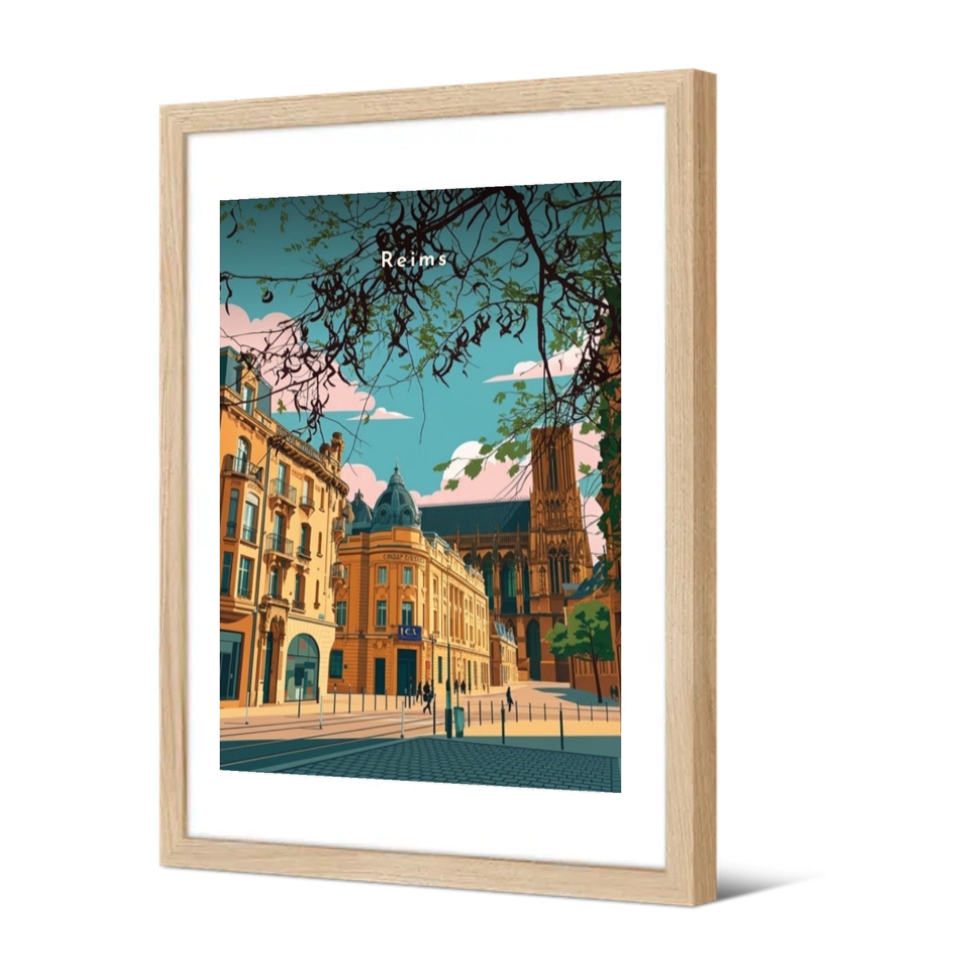 Notre-Dame depuis la rue Carnot — Pôdevache, encadrée, vue de trois quarts