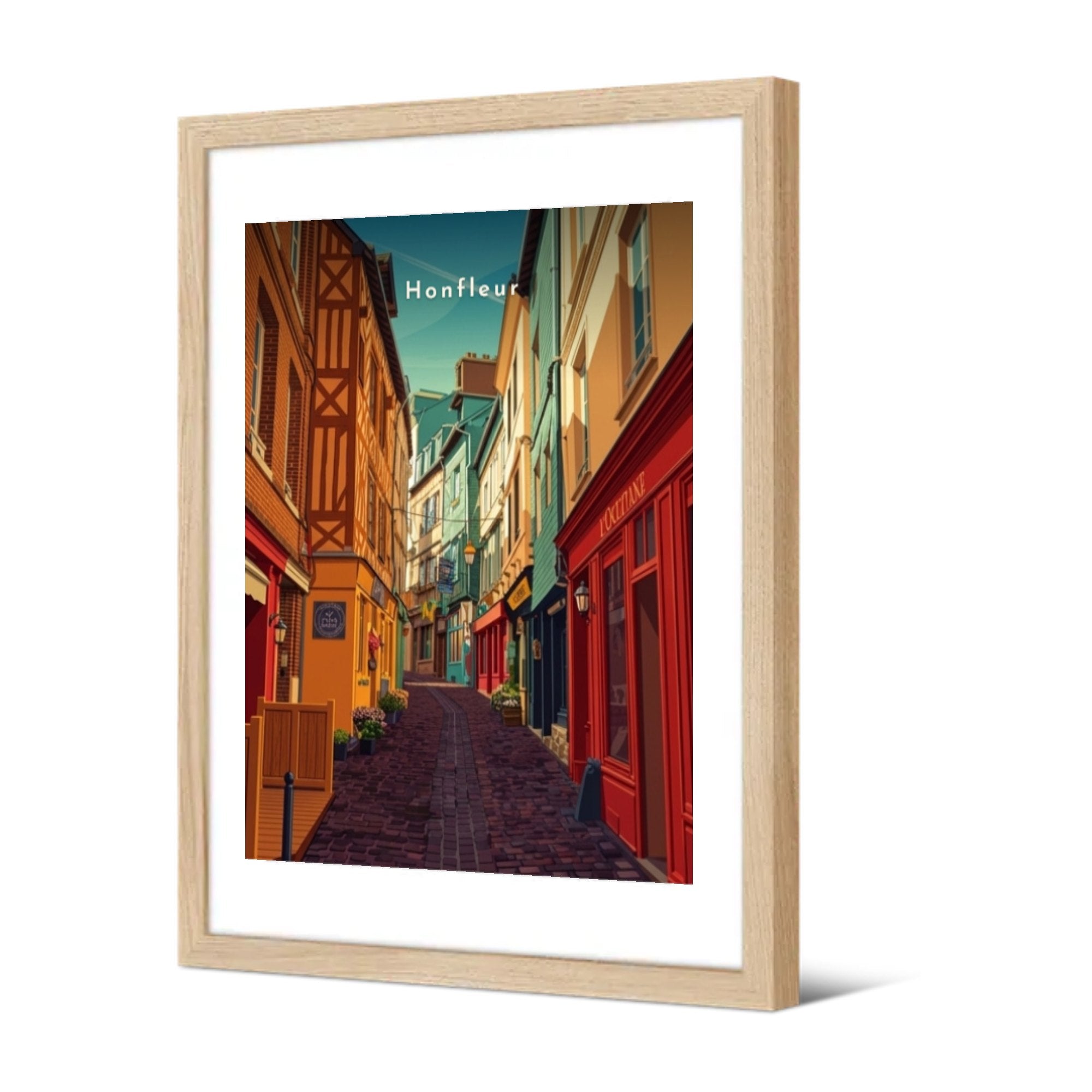 Ruelle pavée aux pans de bois — Pôdevache, encadrée, vue de trois quarts