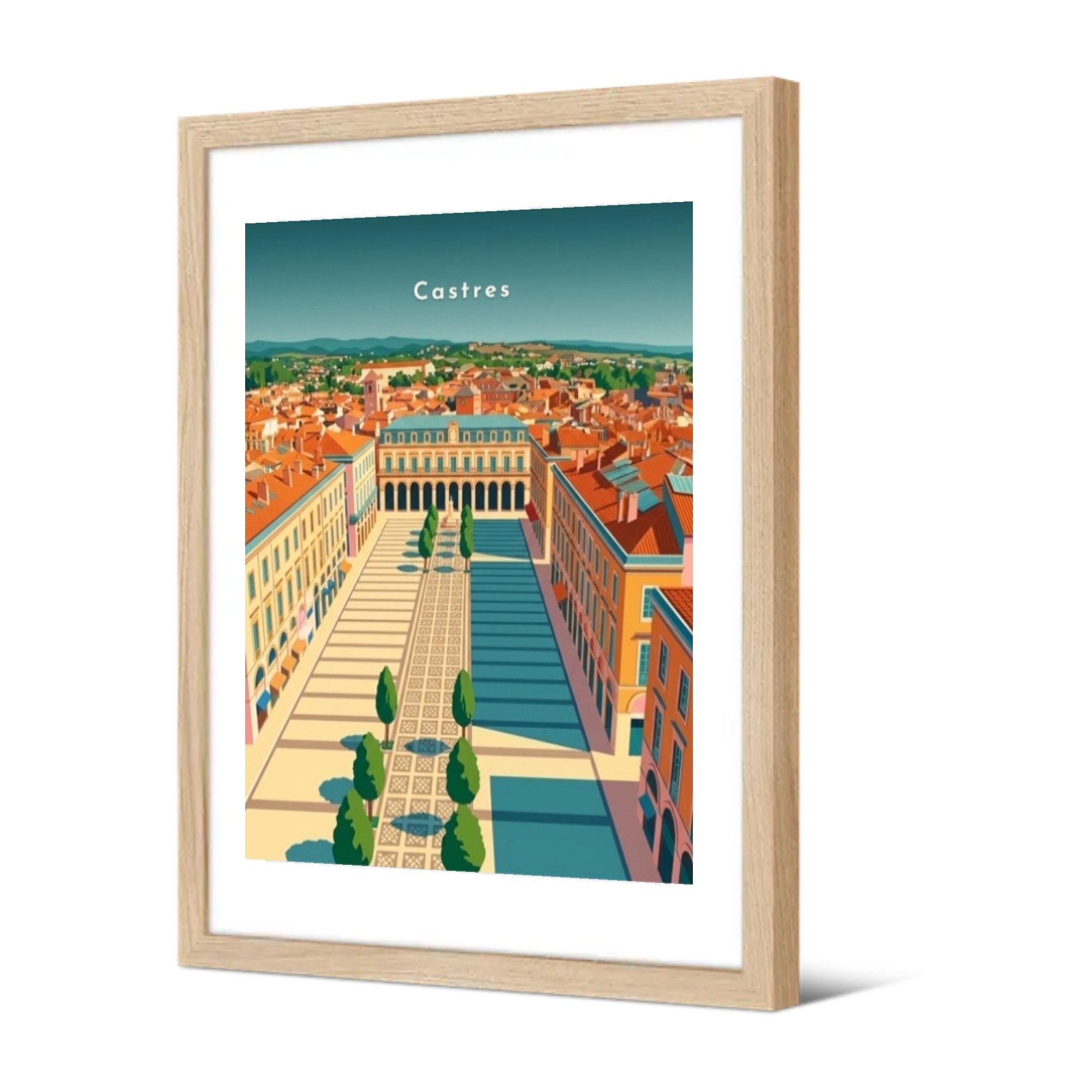 Place Jean Jaurès — Pôdevache, encadrée, vue de trois quarts