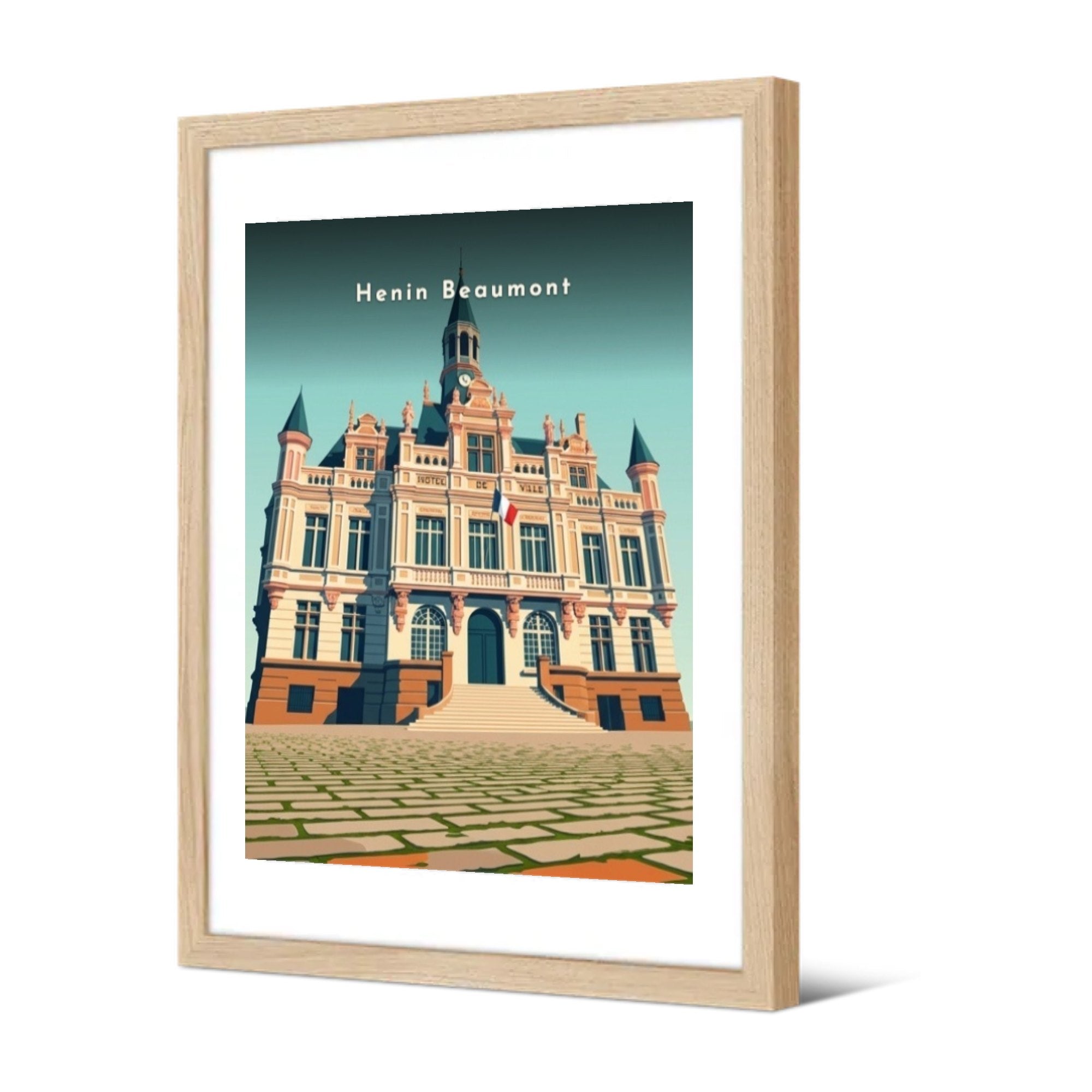 L'Hôtel de Ville — Pôdevache, encadrée, vue de trois quarts