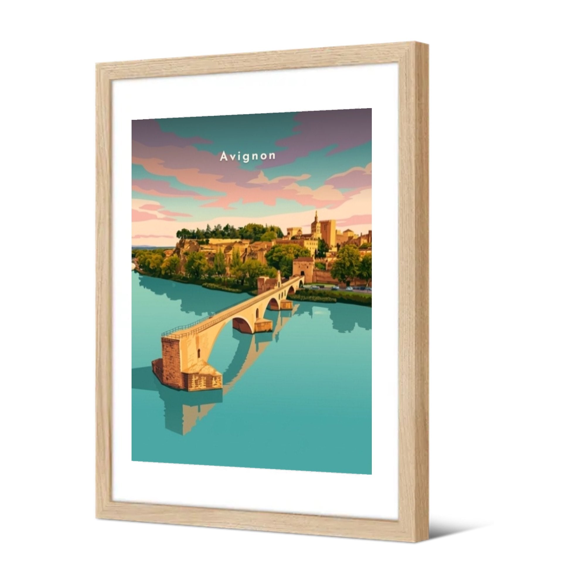 Pont Saint-Bénézet — Pôdevache, encadrée, vue de trois quarts