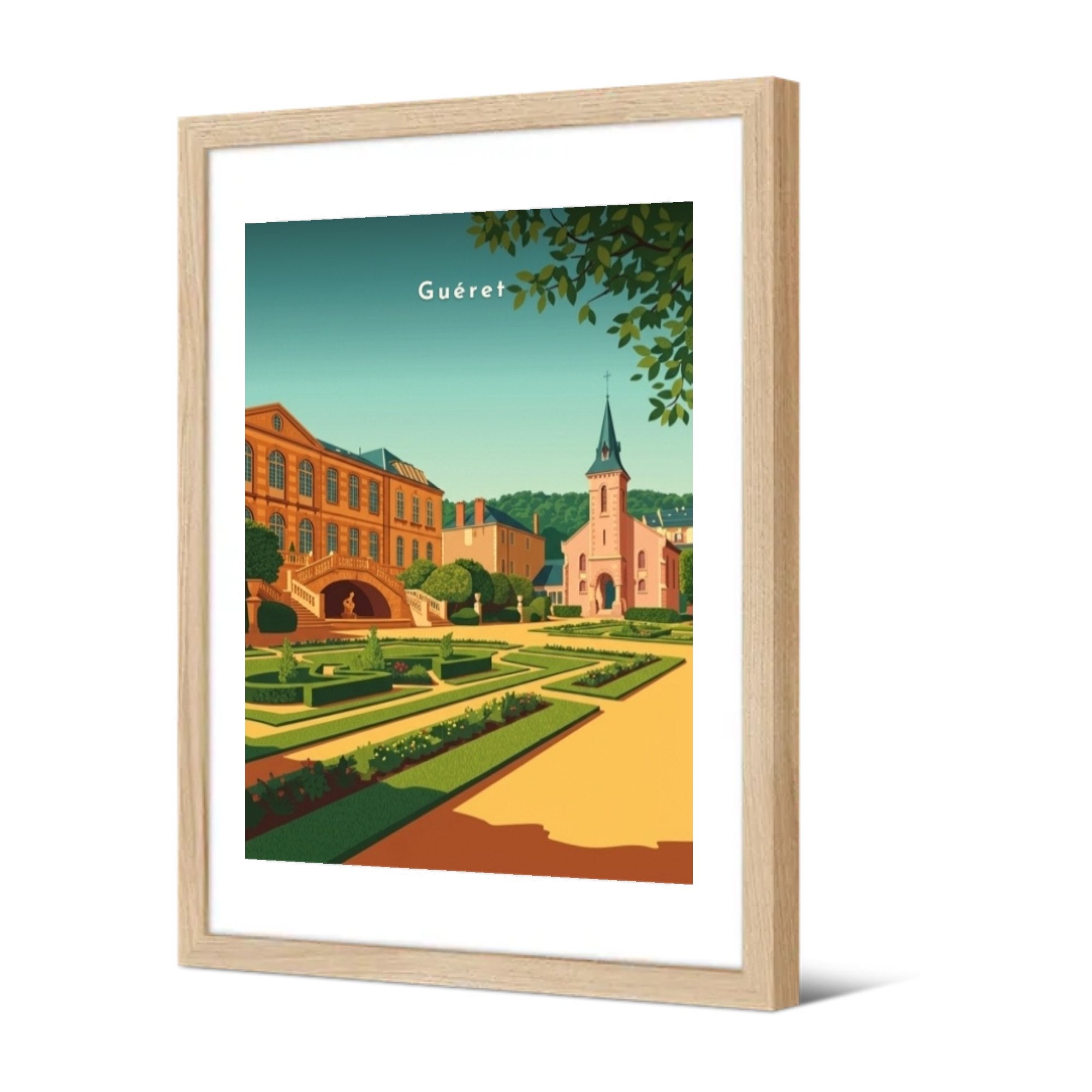 Parterres du jardin de la Sénatorerie — Pôdevache, encadrée, vue de trois quarts