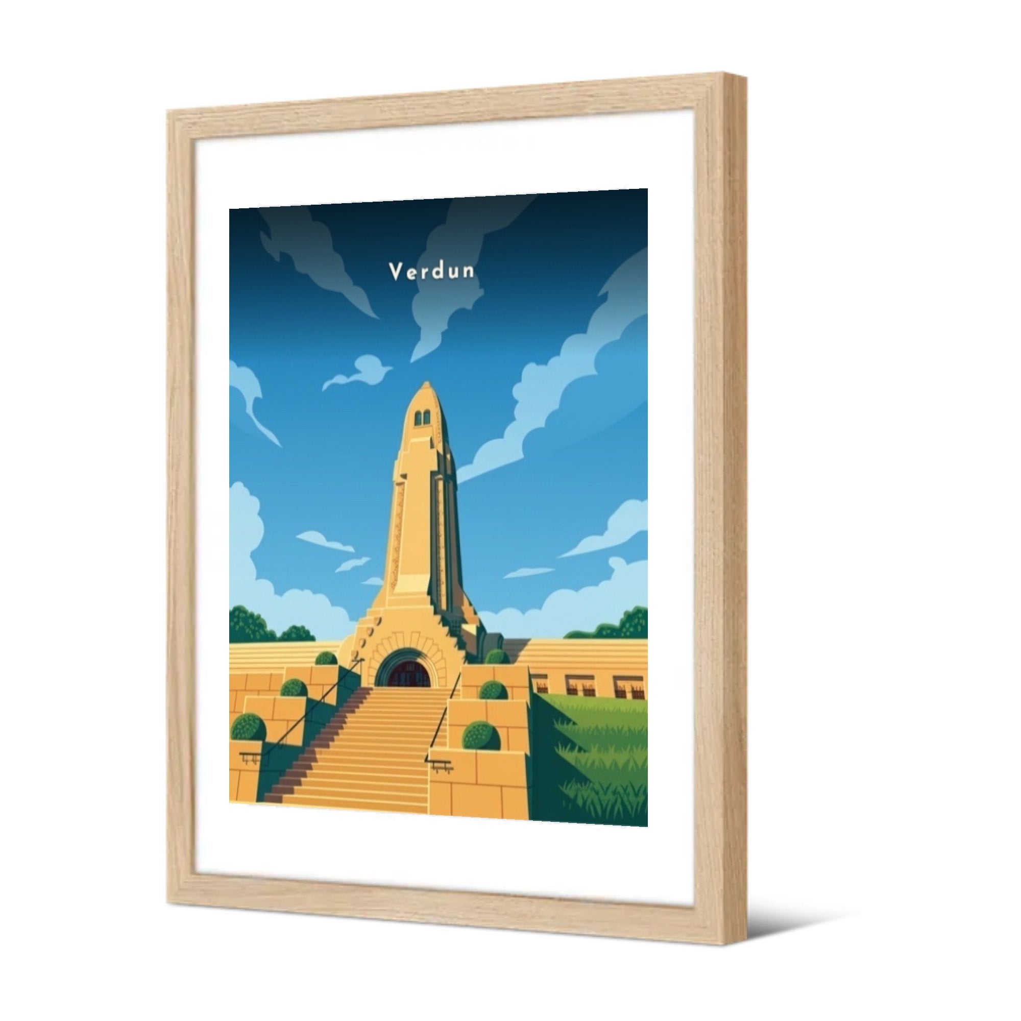 L'Ossuaire de Douaumont — Pôdevache, encadrée, vue de trois quarts