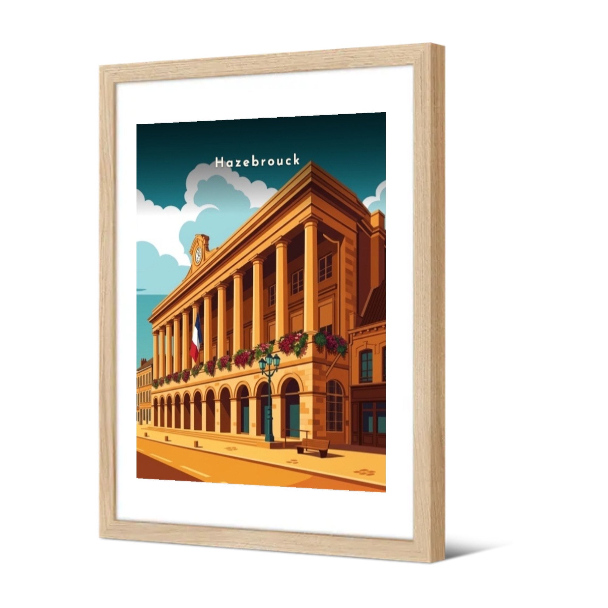 L'Hôtel de Ville — Pôdevache, encadrée, vue de trois quarts