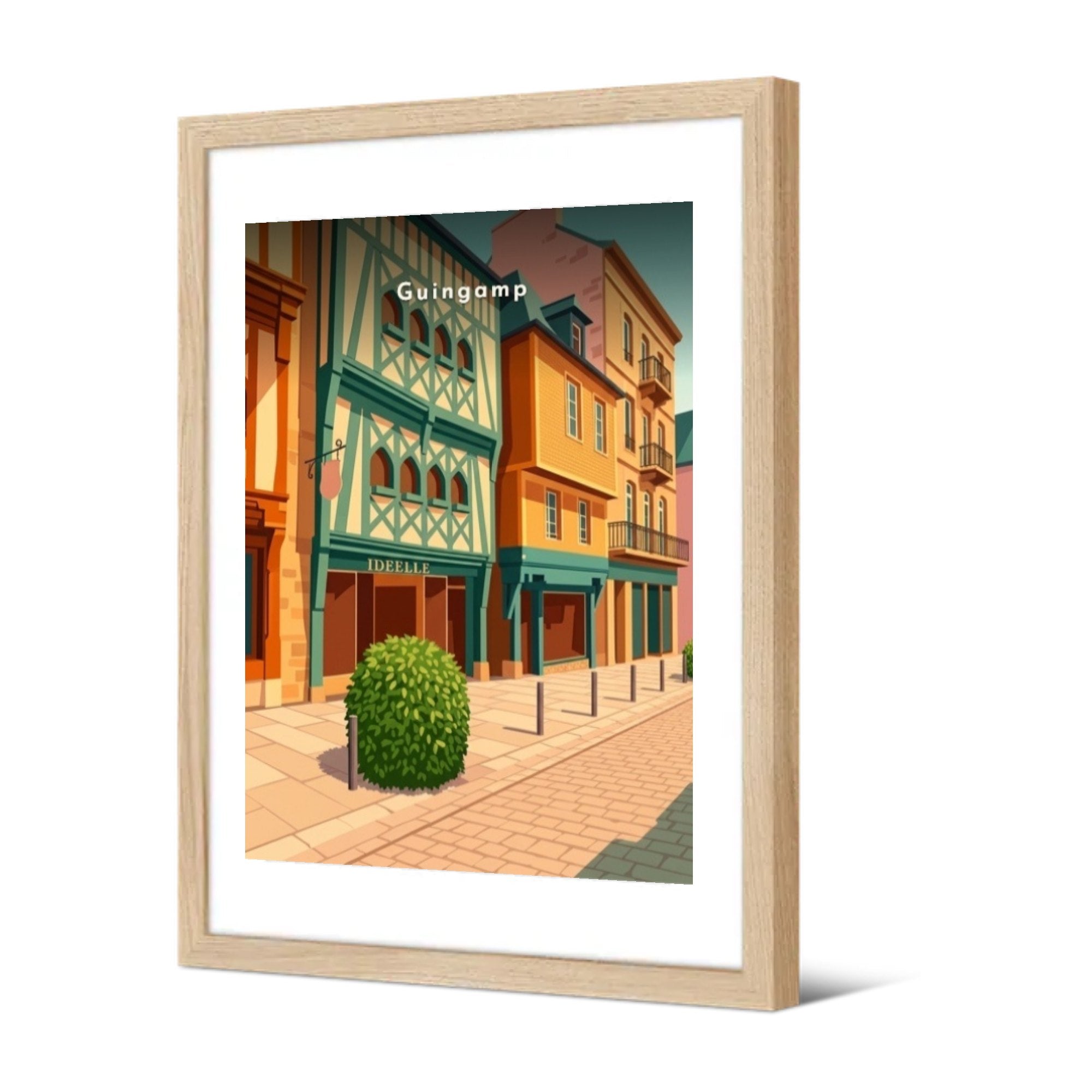 Place du Centre — Pôdevache, encadrée, vue de trois quarts