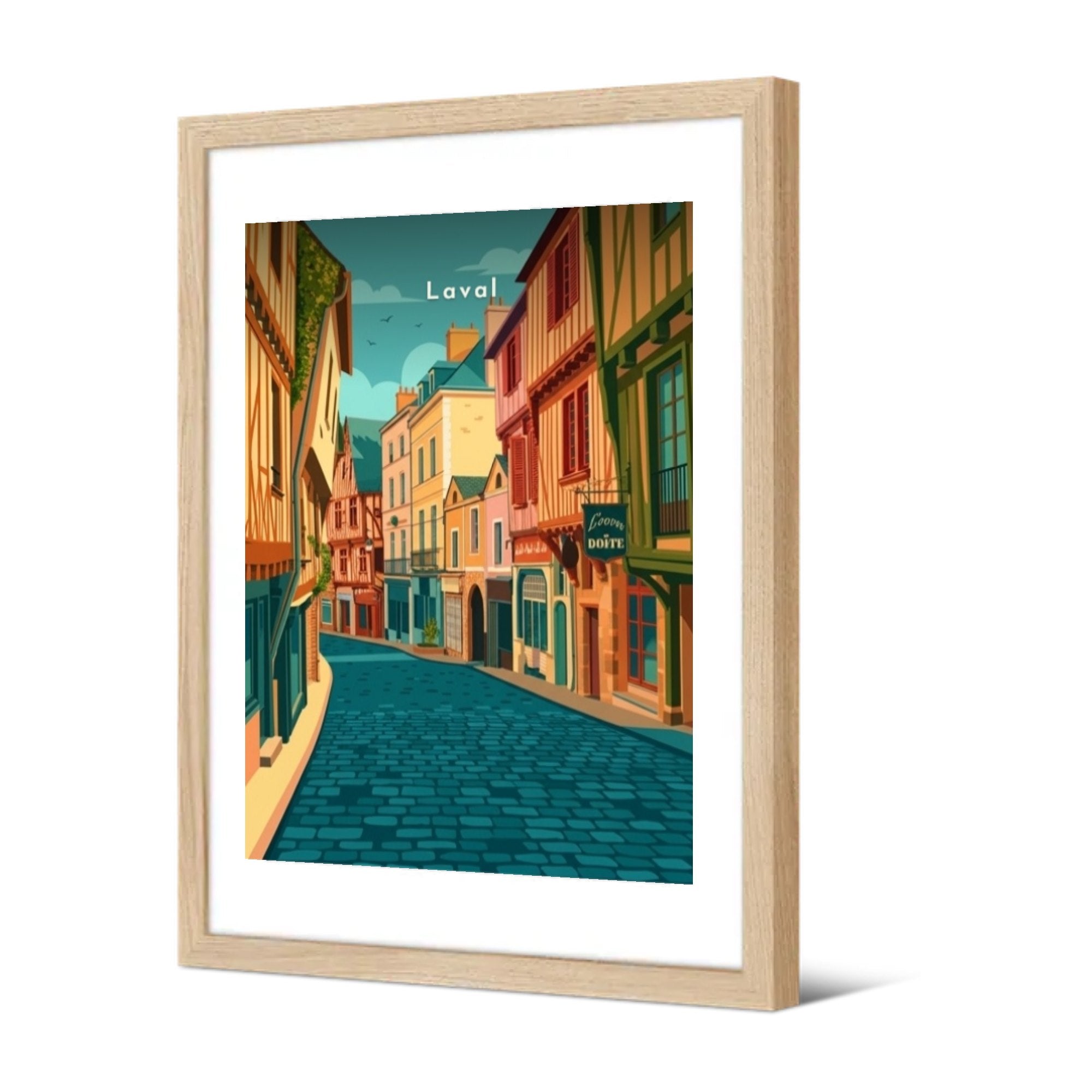 Perspective de la Grande Rue — Pôdevache, encadrée, vue de trois quarts