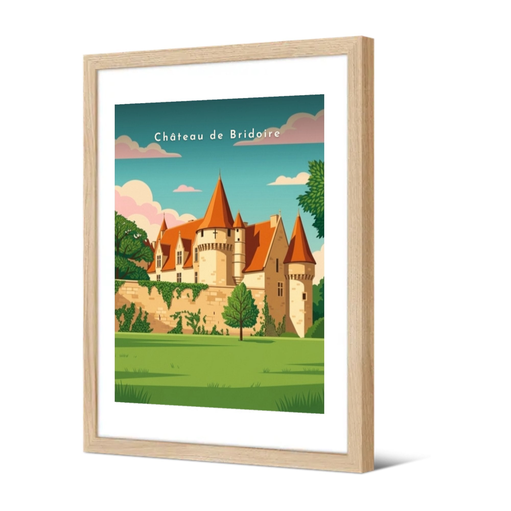 Château de Bridoire — Pôdevache, encadrée, vue de trois quarts