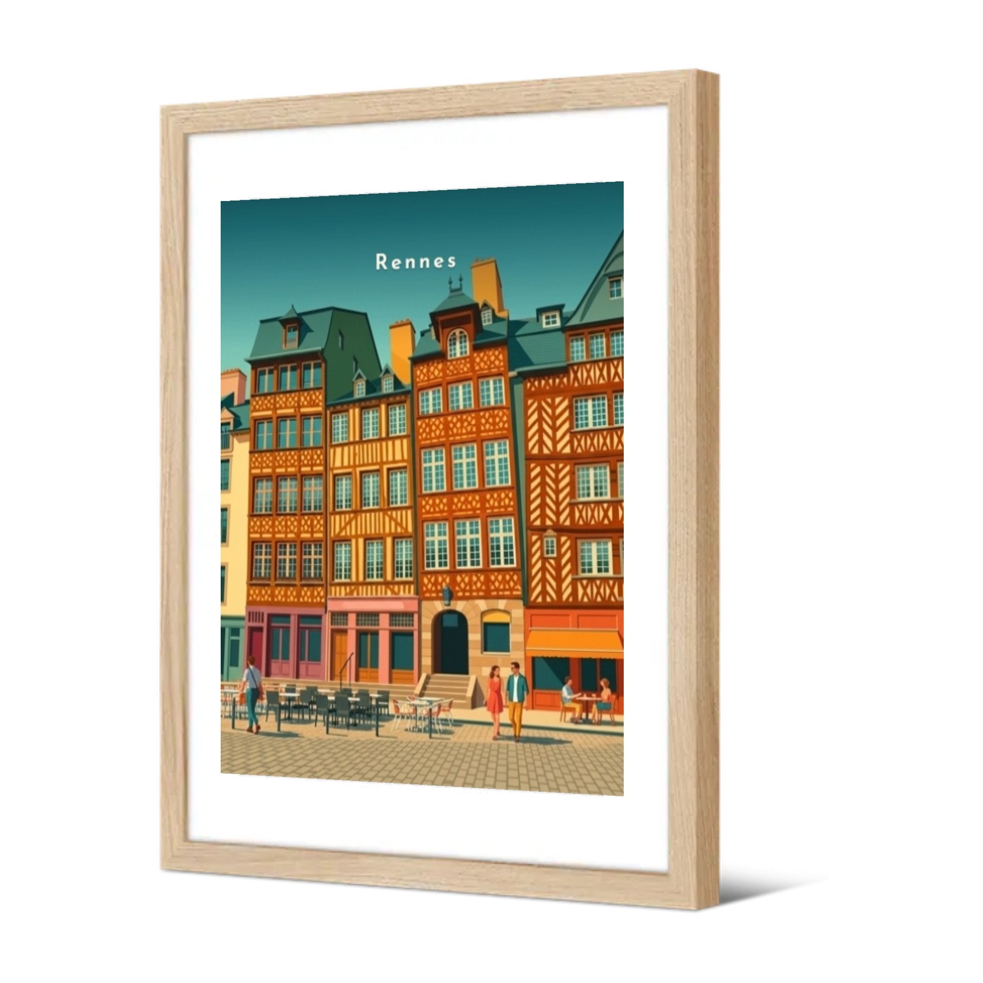 Place du Champ-Jacquet — Pôdevache, encadrée, vue de trois quarts