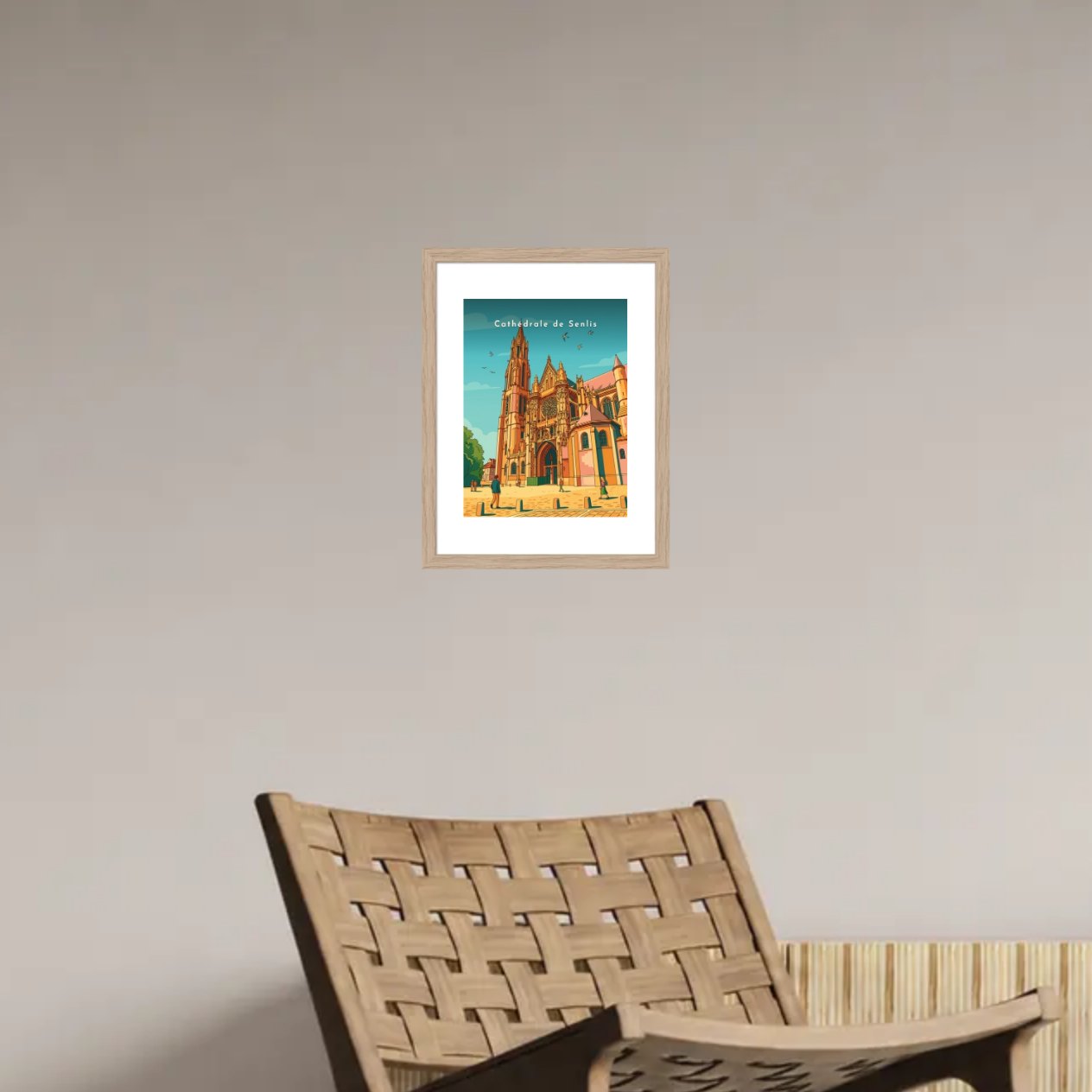 Cathédrale de Senlis — Pôdevache, en situation sur un mur