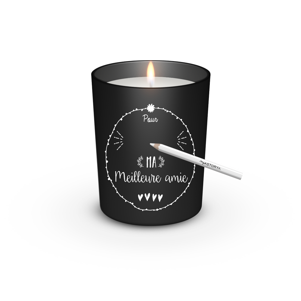 Bougie ardoise Meilleur Ami