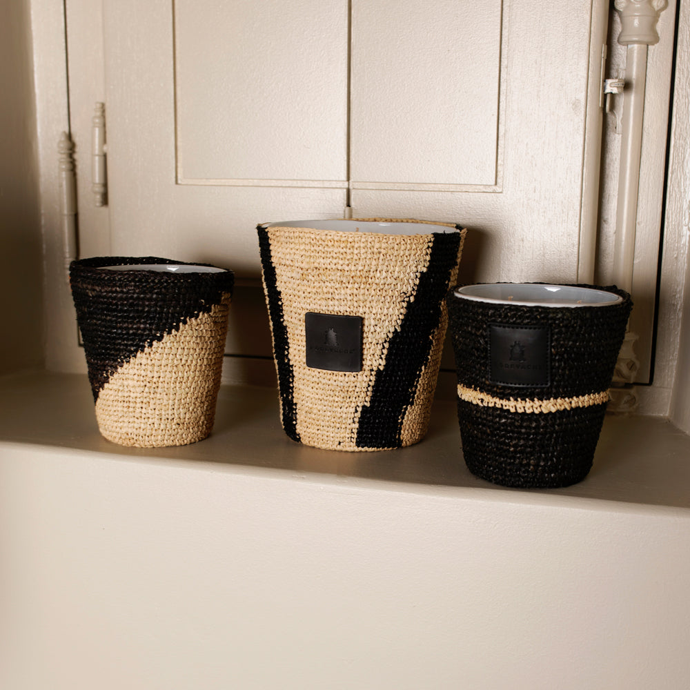 Mwanza braided raffia scented candle - Divine Idylle