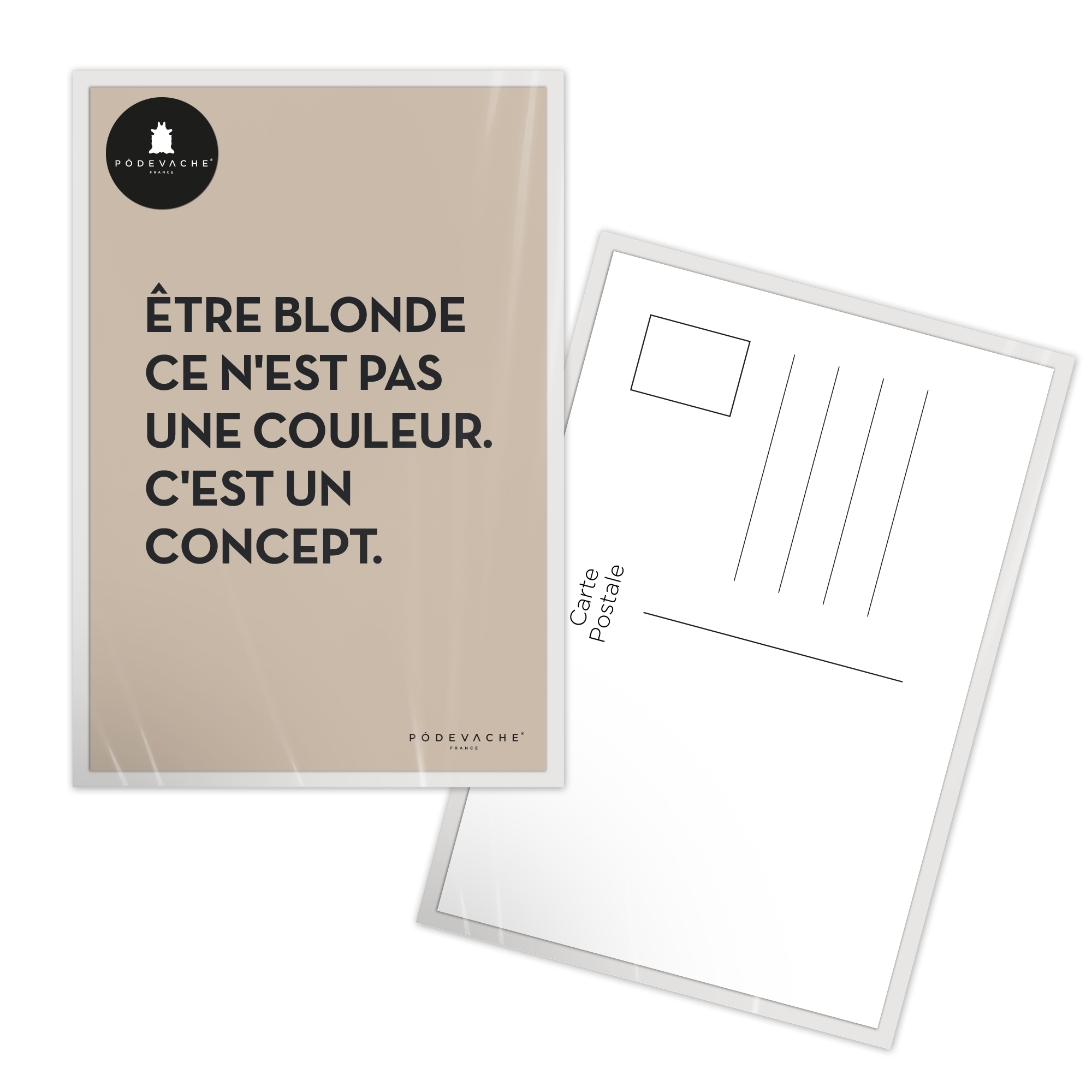Carte postale message Blonde