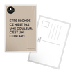Carte postale en papier — modèle message Blonde