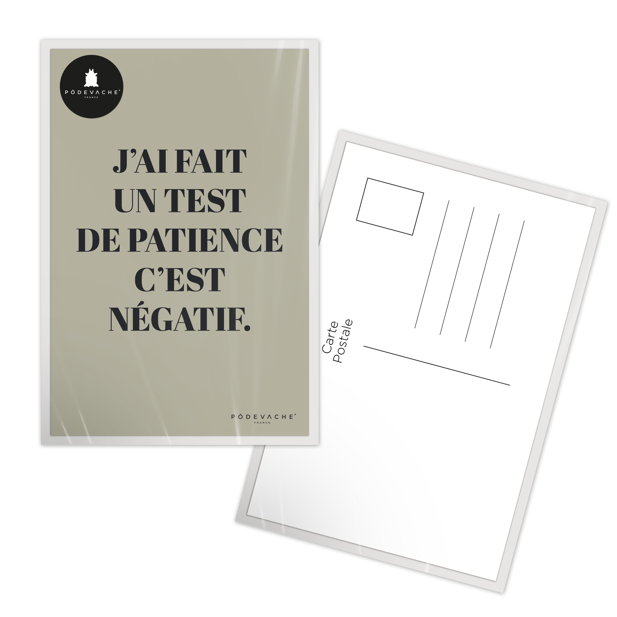 Carte postale message Patience