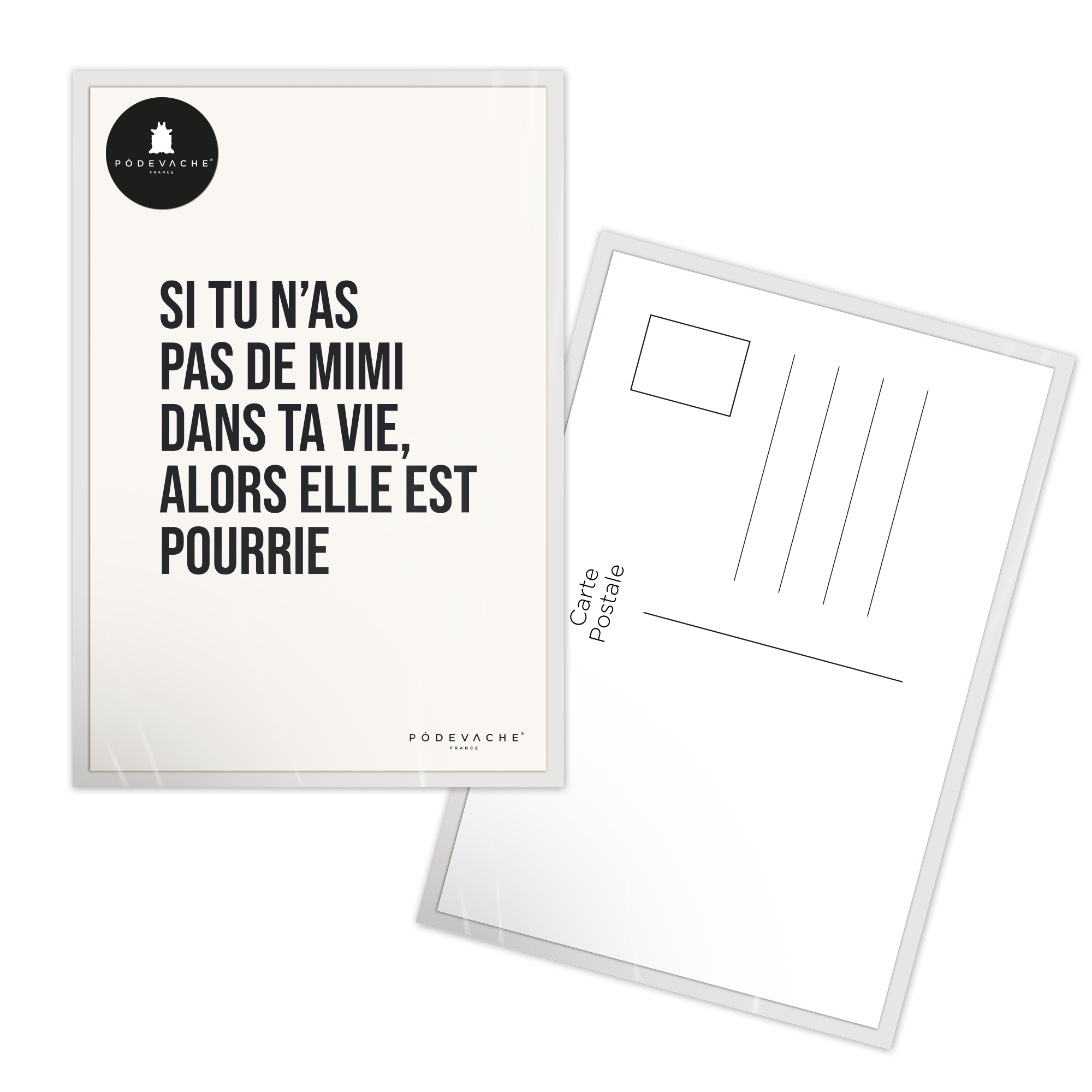 Carte postale message Mimi