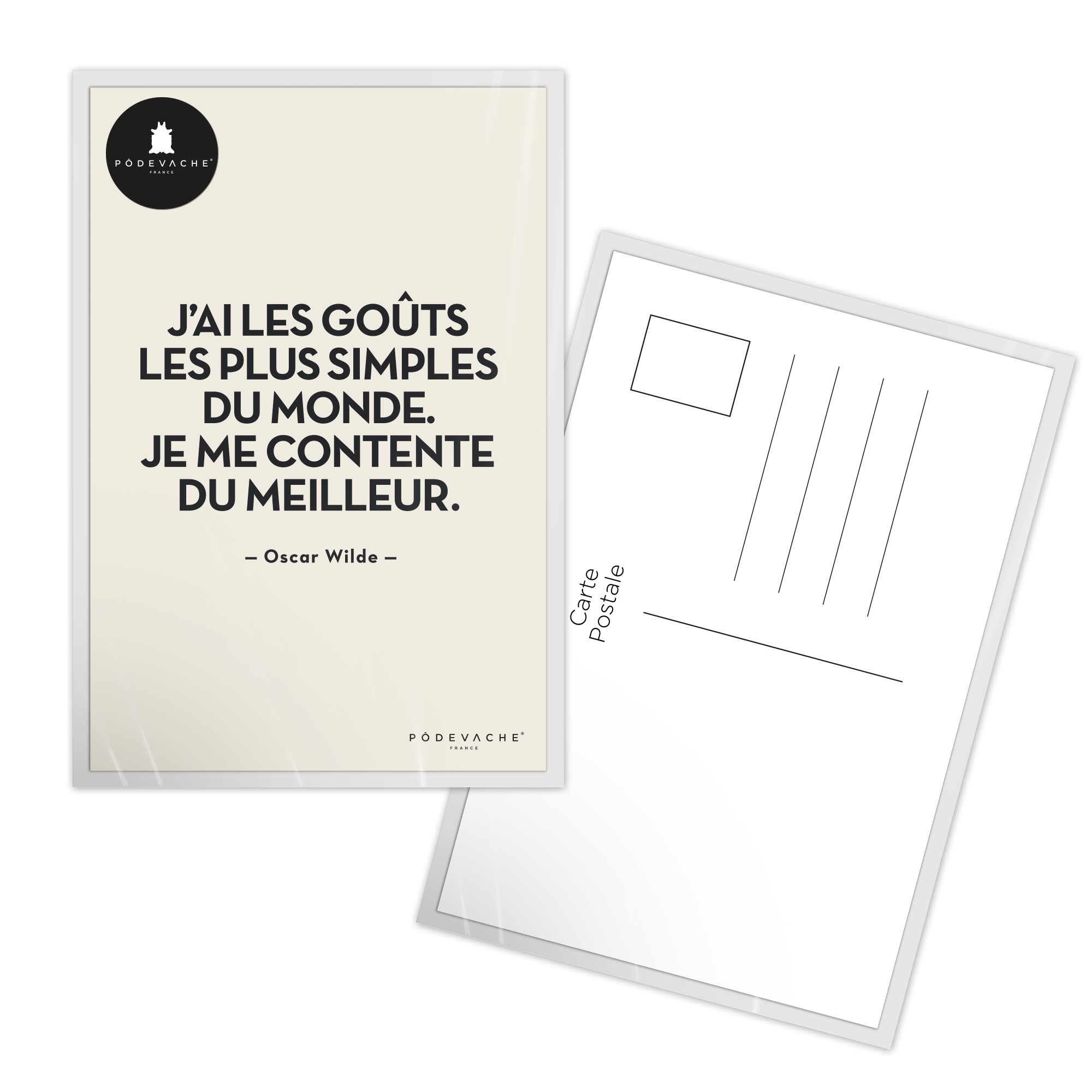 Carte postale message Gouts Simples