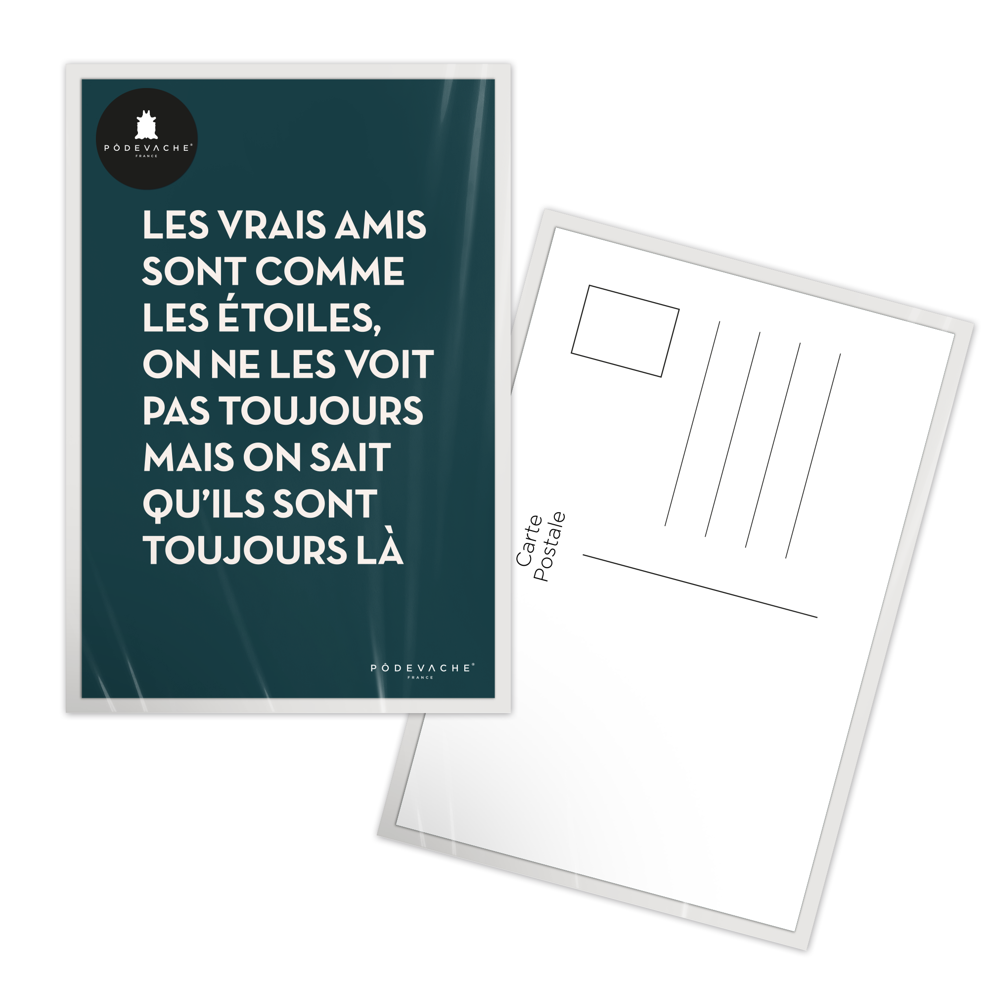 Carte postale message Amis