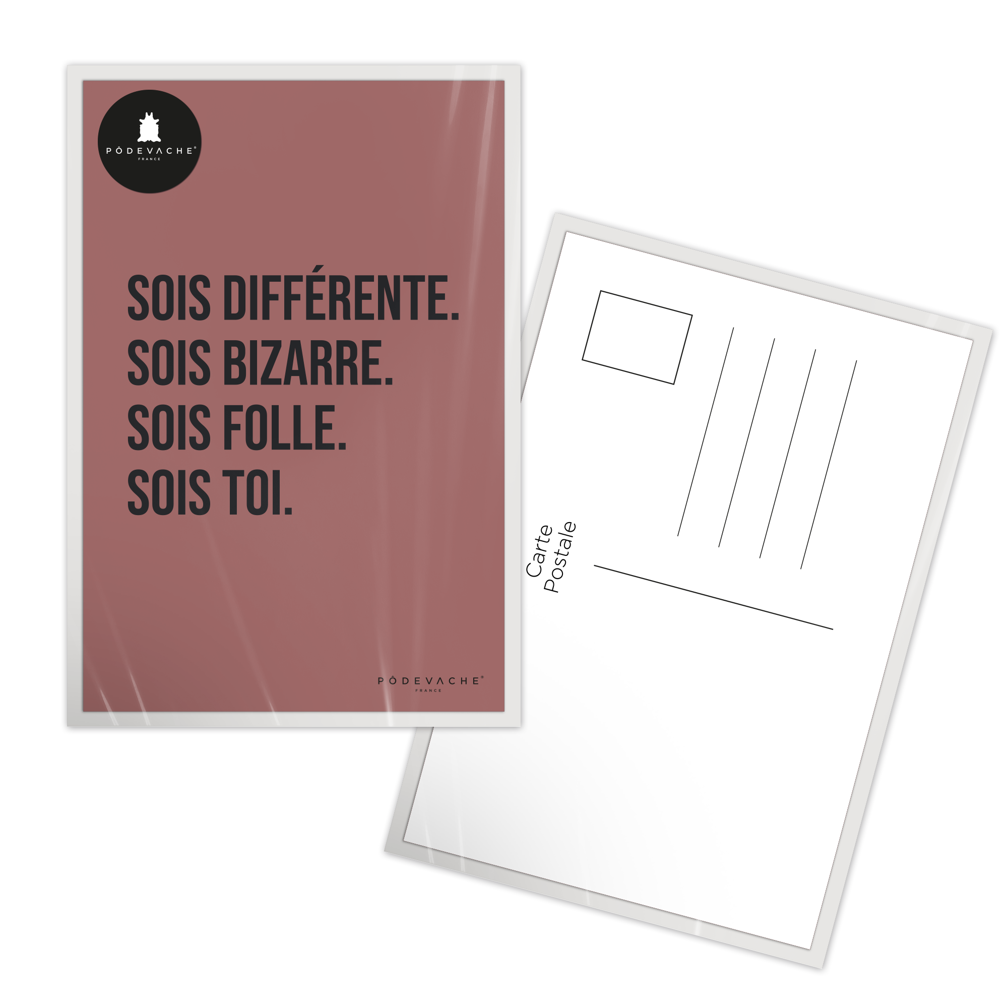 Carte postale message Sois Différente