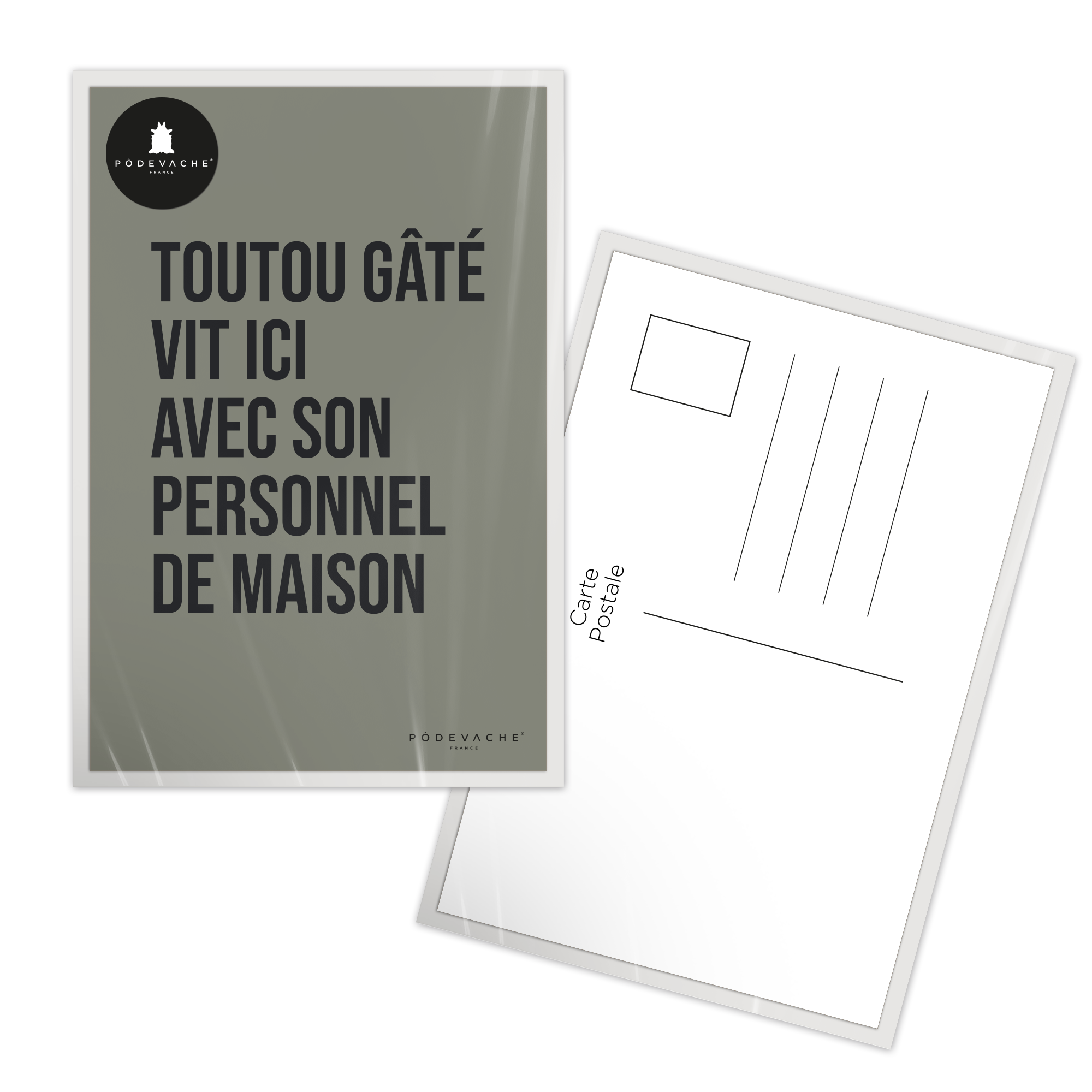 Carte postale message Toutou