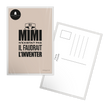 Carte postale en papier — modèle message Mimi Inventer