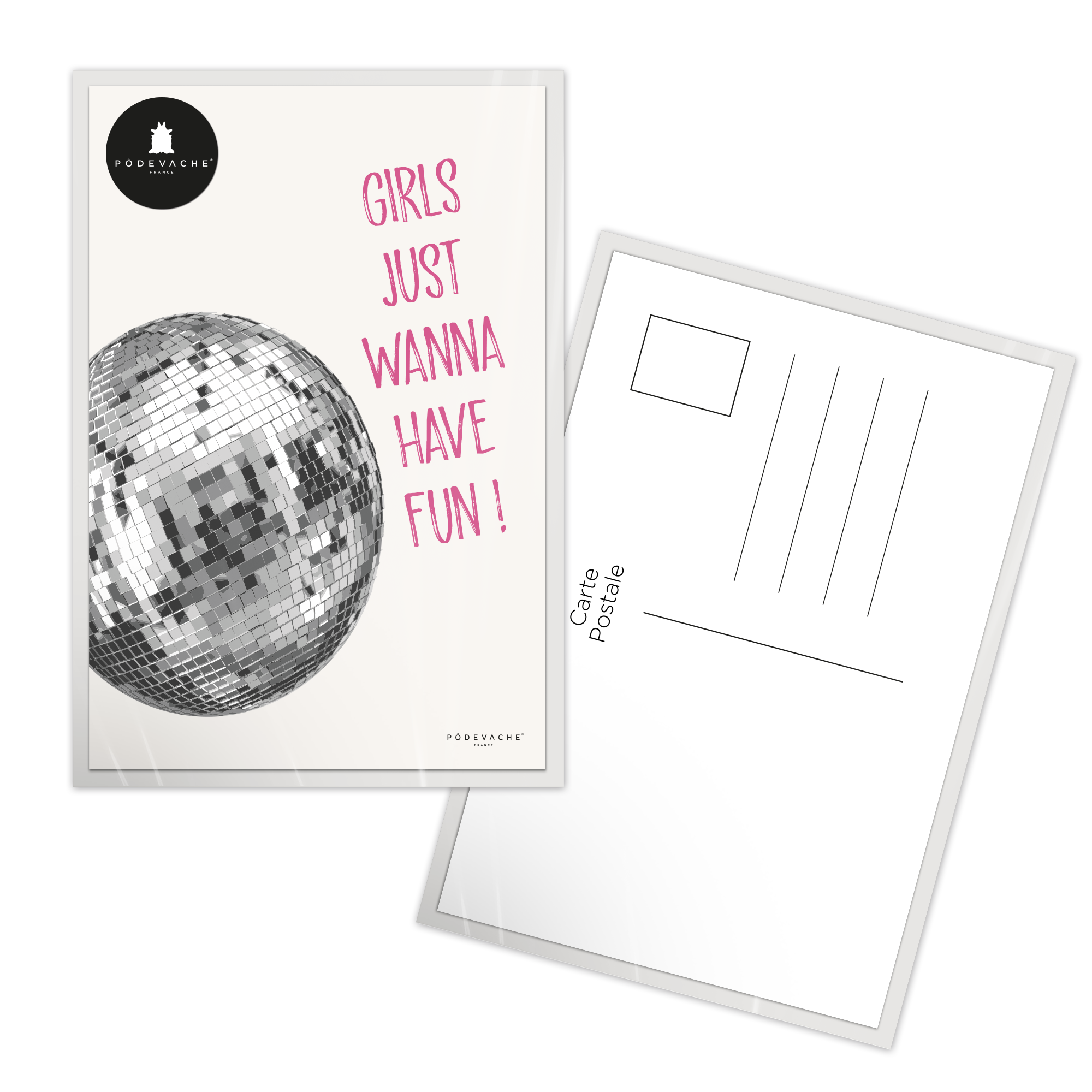 Carte postale message Girls Fun