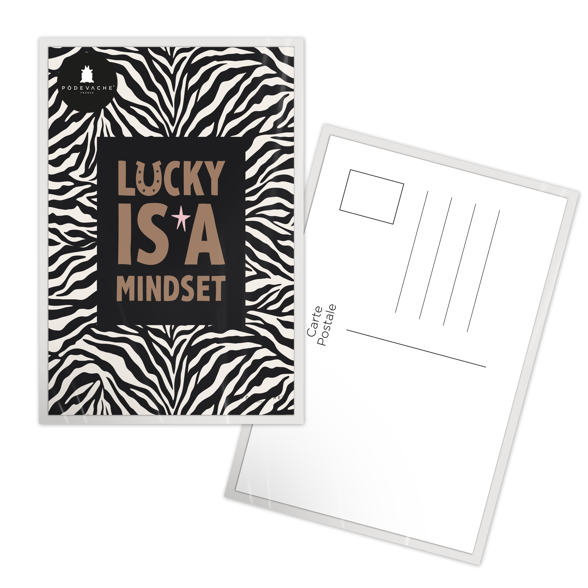 Carte postale message Lucky Mindset