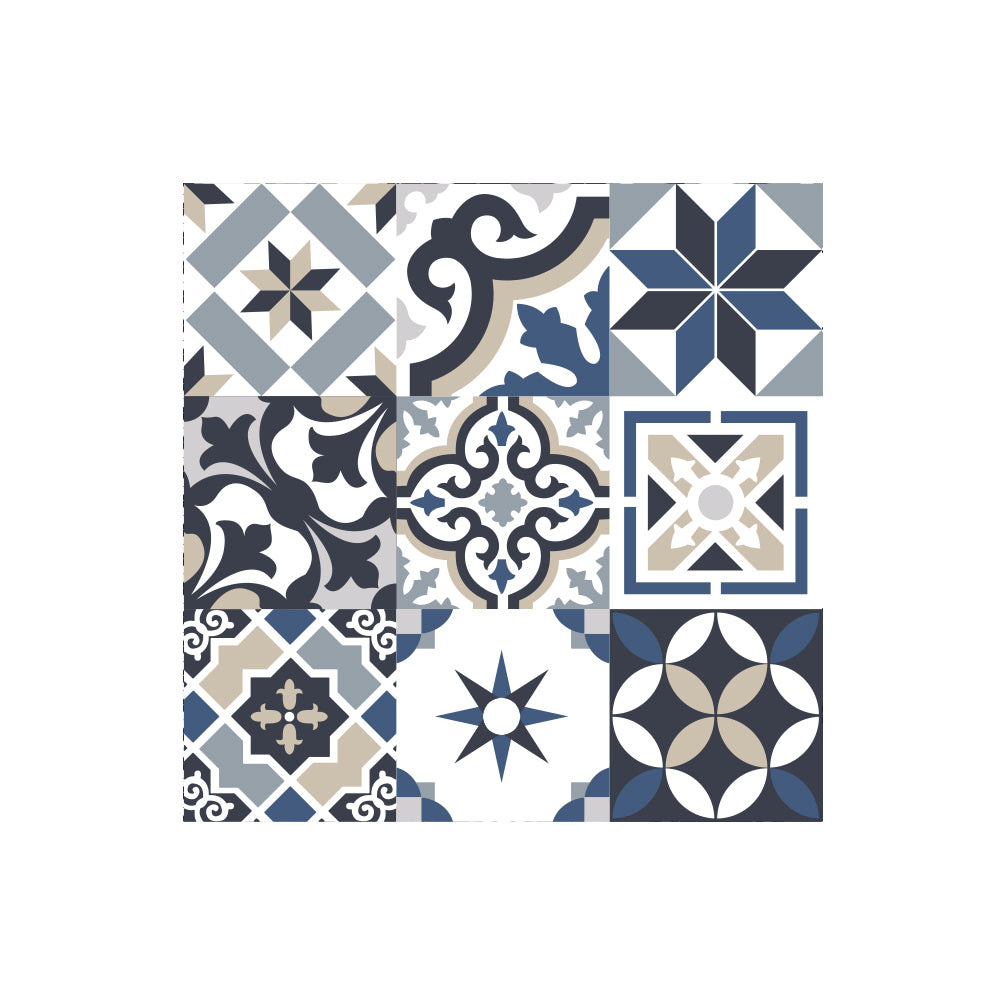 Set of 6 vinyl coasters Isna