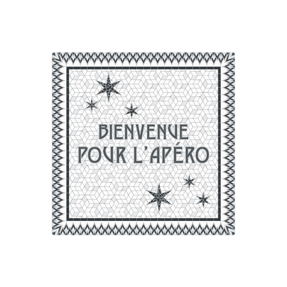 Set of 6 personalized vinyl coasters Stars