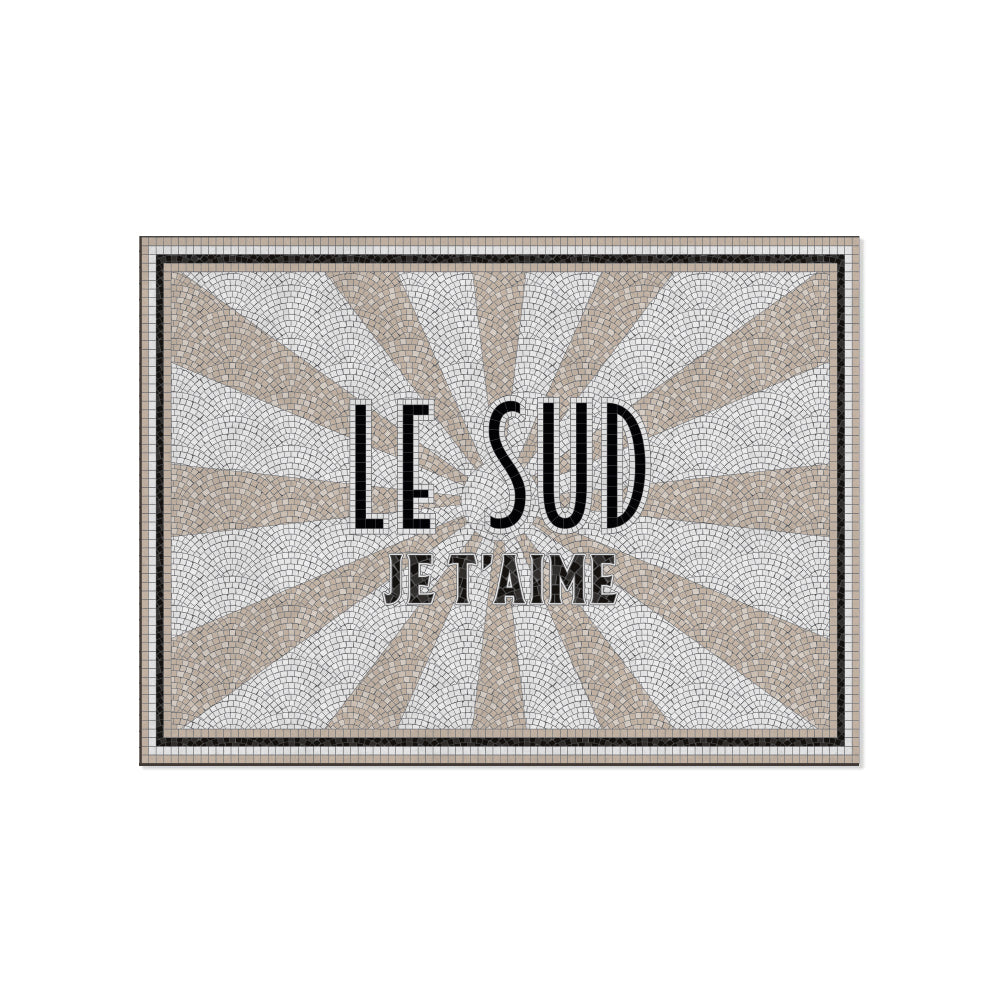 Personalized vinyl placemat Ray Beige