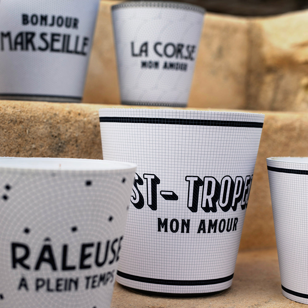 Personalized scented candle Retro White - Biscuit / Milk chocolate / Coffee