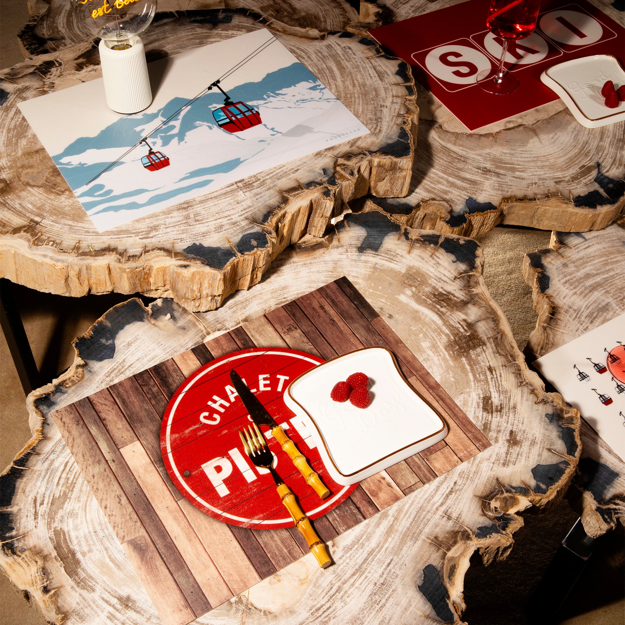 Set de table vinyle Funiculaire