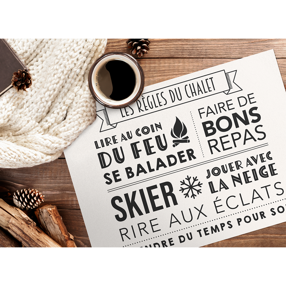 Mantel individual de vinilo Reglas del Chalet