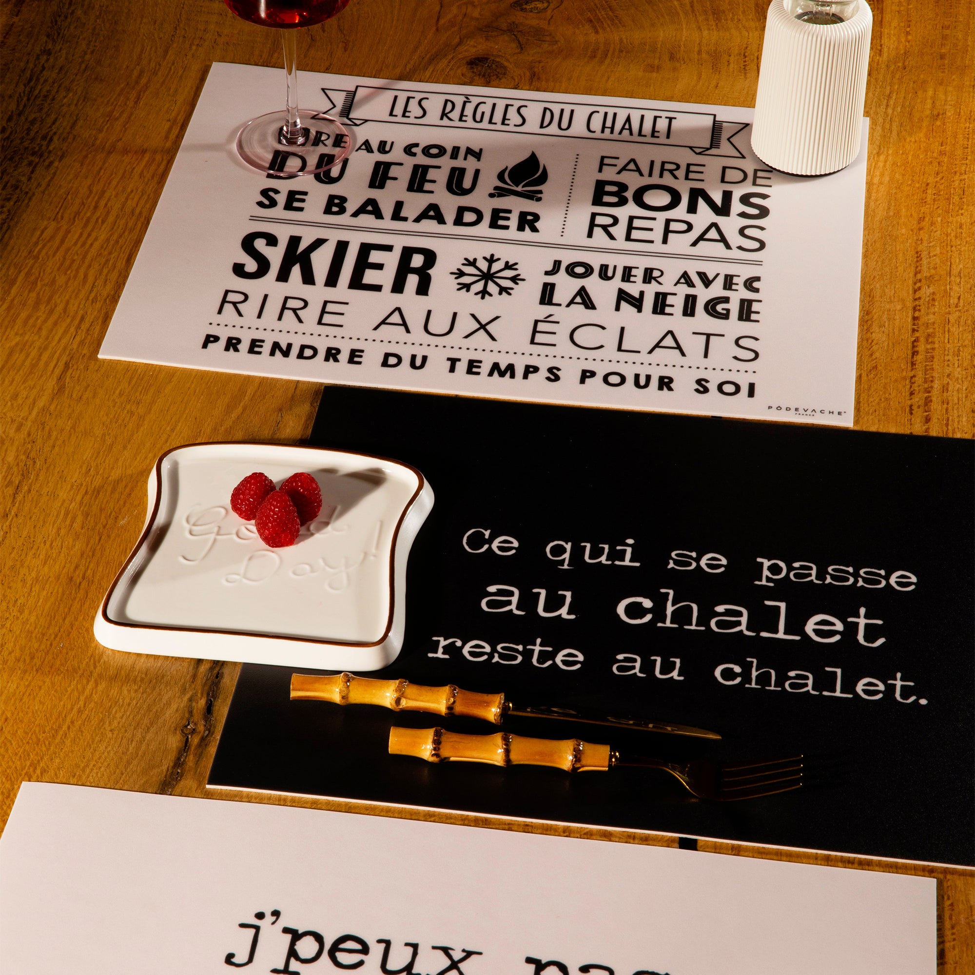 Set de table vinyle Chalet