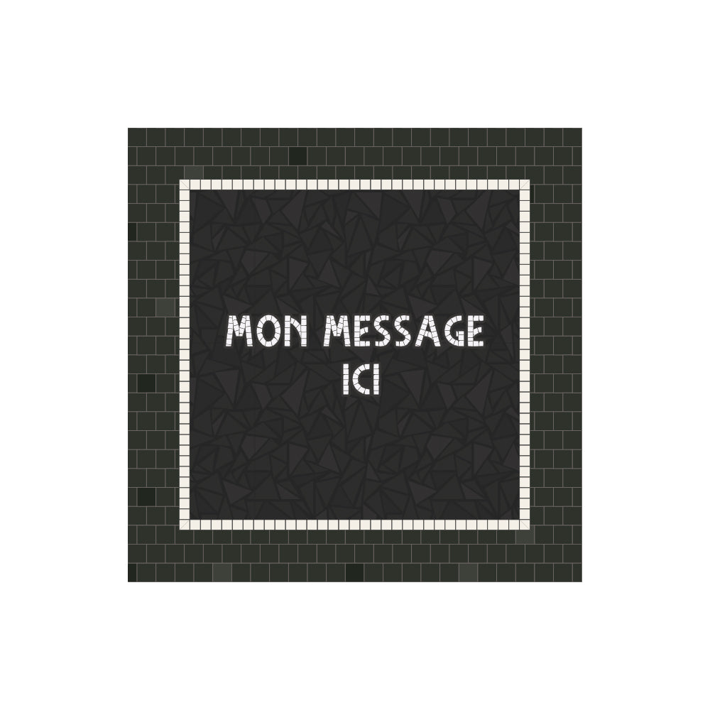 Lot de 6 dessous de verre vinyle personnalisés Metro Kaki