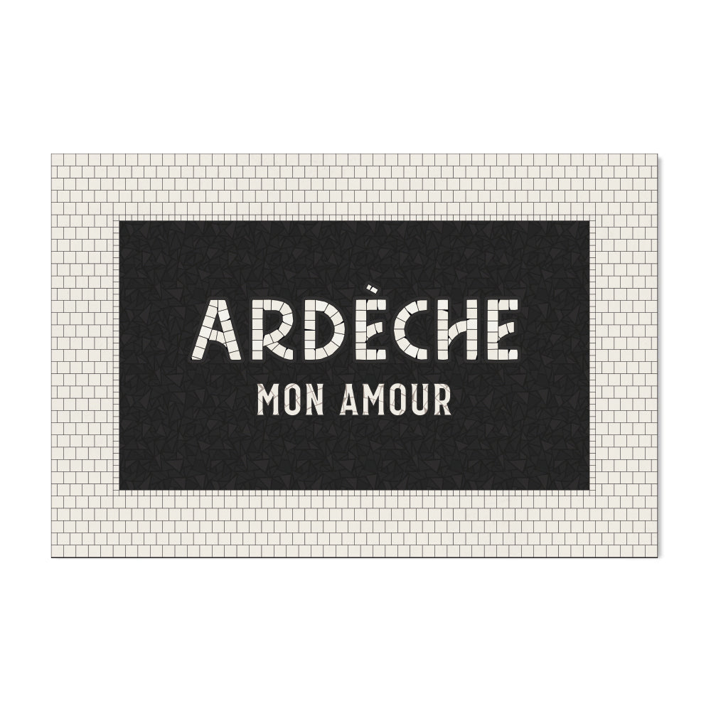 Tapis vinyle personnalisé Metro Blanc