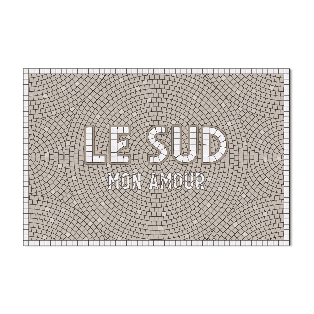 Halo Rosé personalized vinyl rug