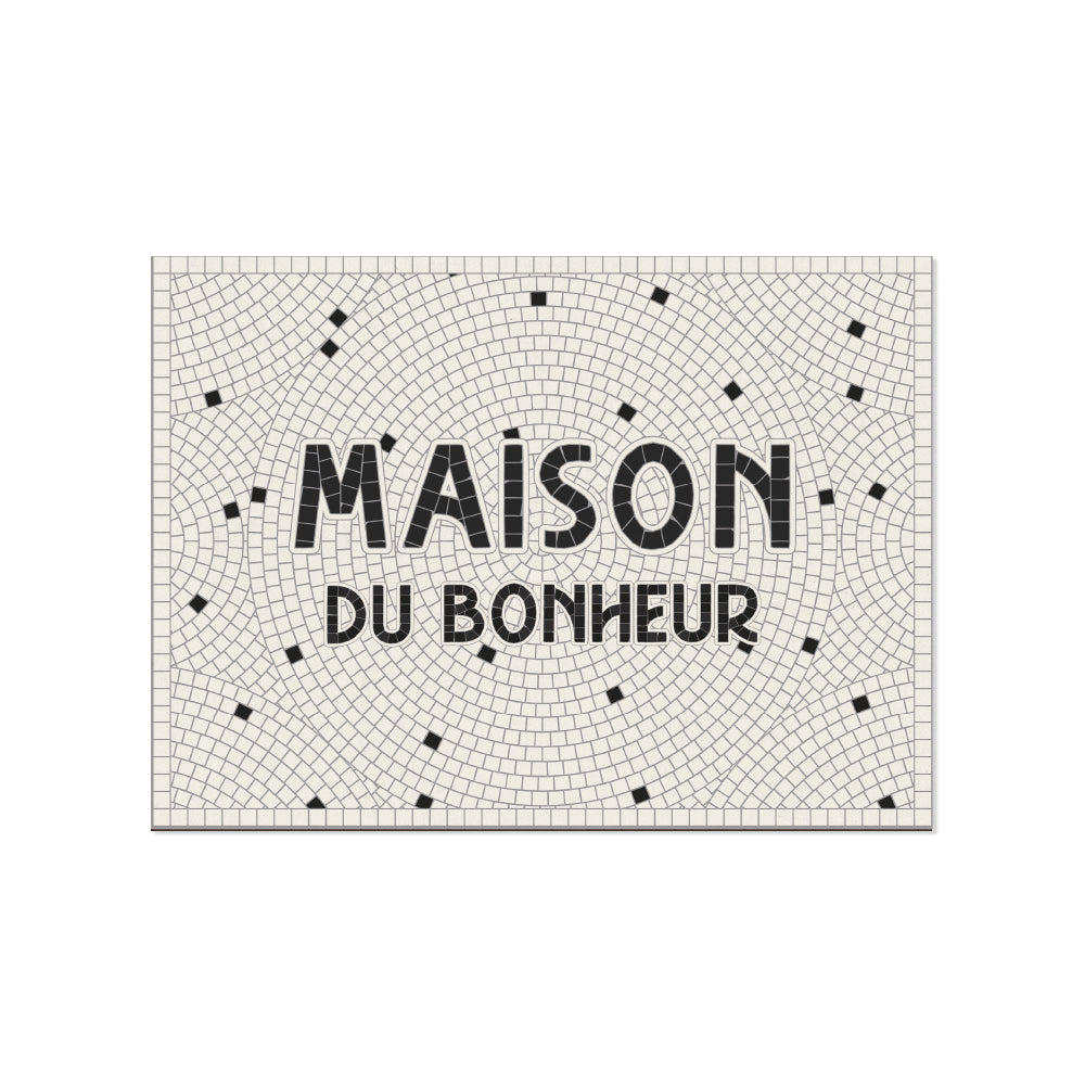 White Halo personalized vinyl placemat