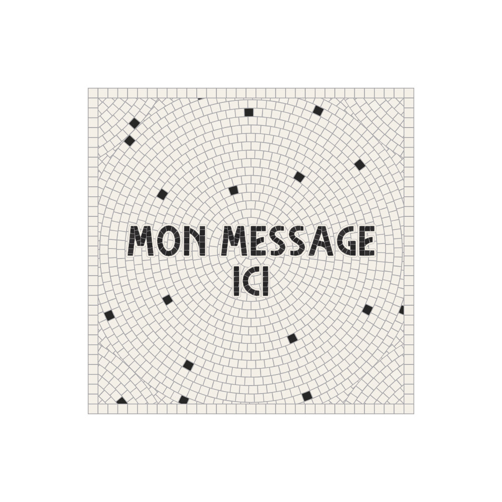 Set of 6 personalized vinyl coasters Halo White