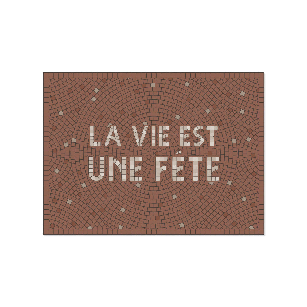 Personalized vinyl placemat Halo Terracotta