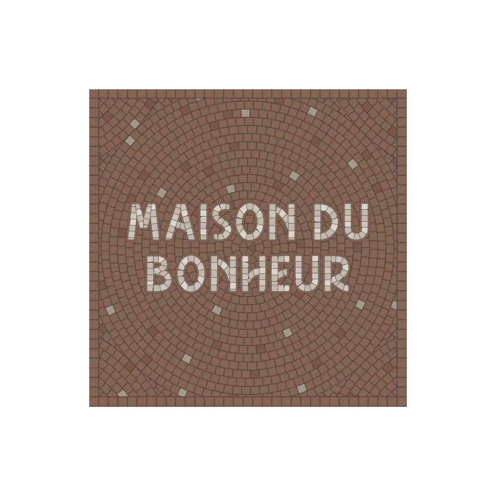 Set of 6 personalized vinyl coasters Halo Terracotta