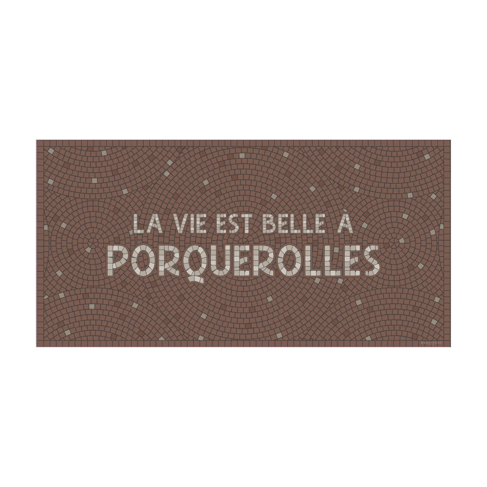 Tapis vinyle personnalisé Halo Terracotta