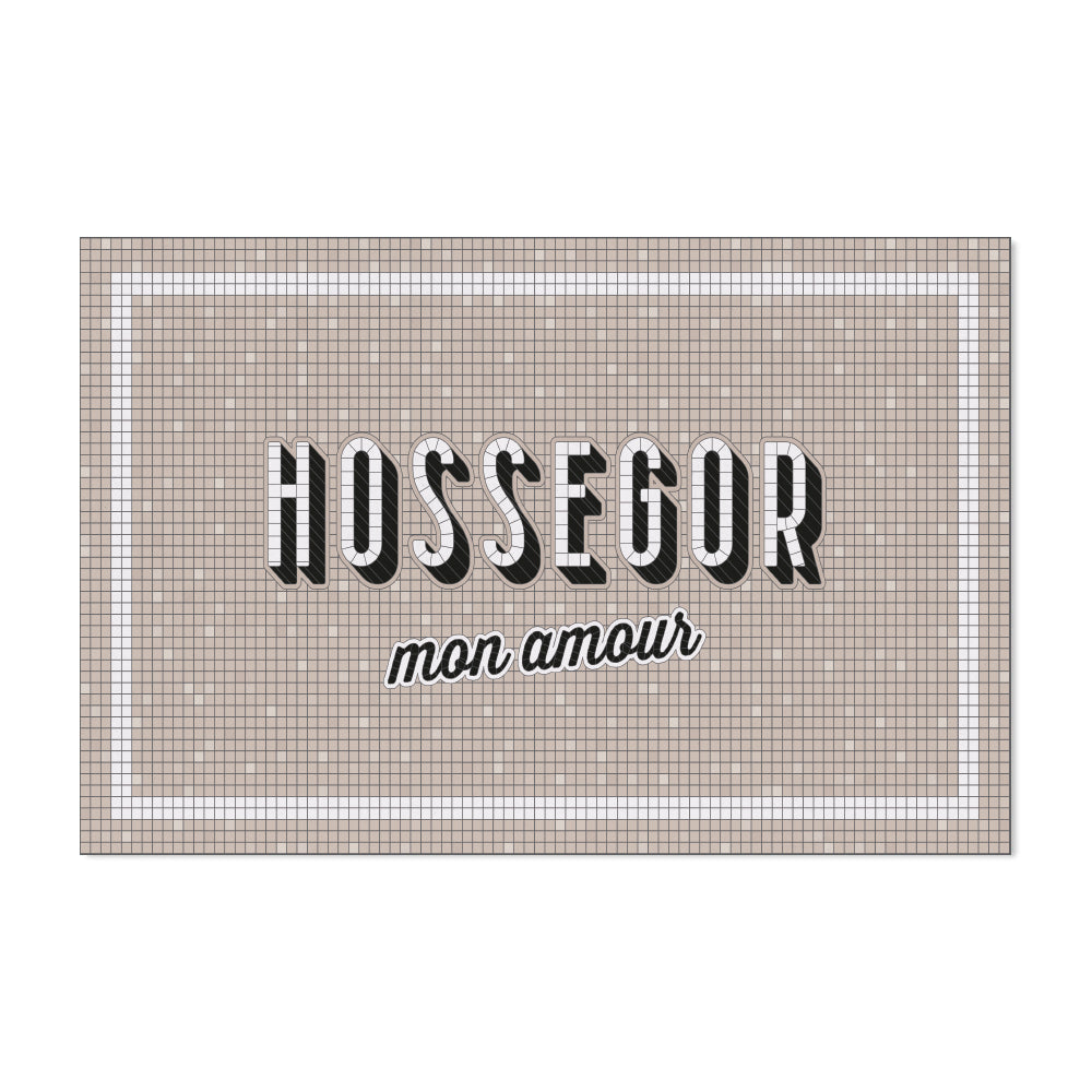 Tapis vinyle personnalisé Retro Rosé