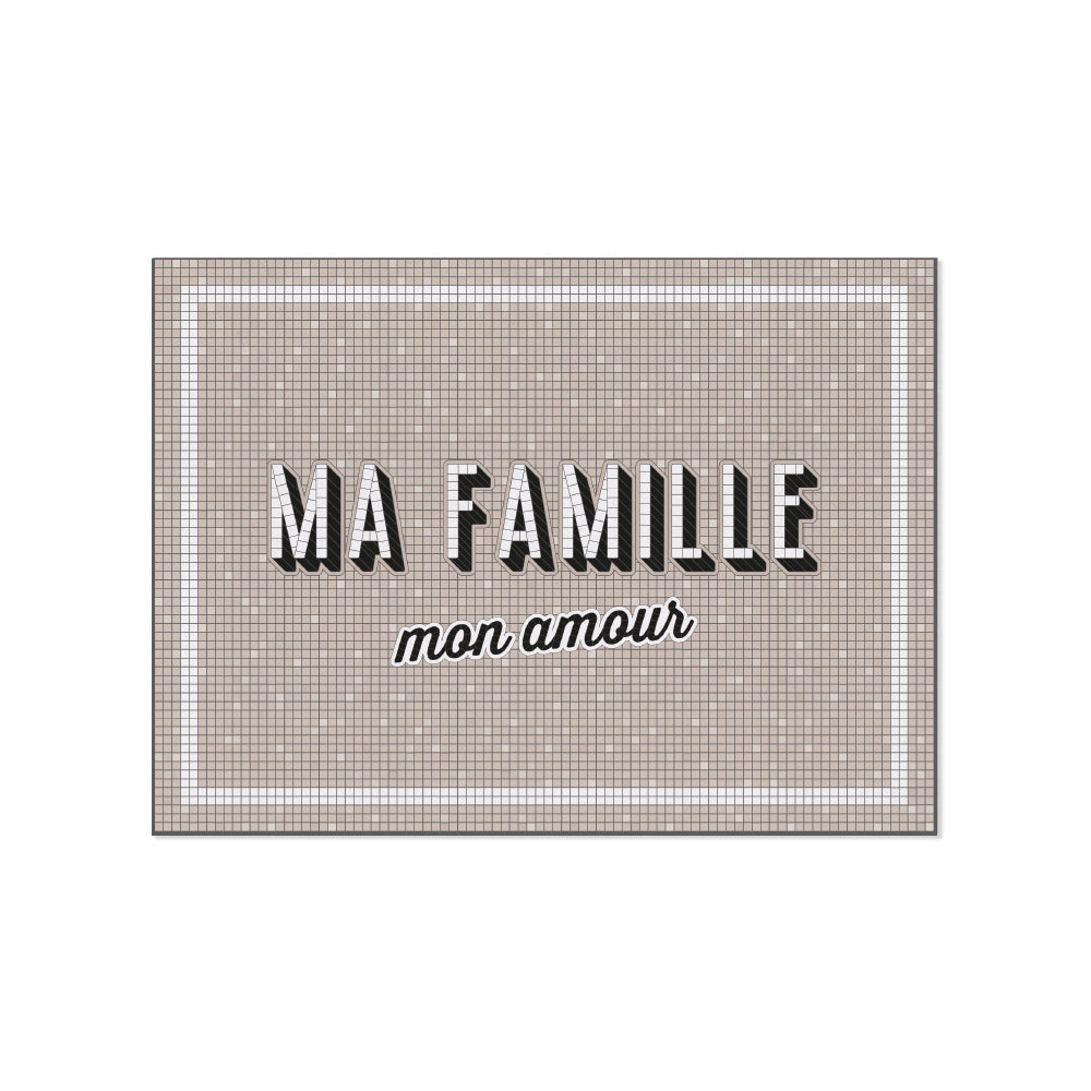 Personalized vinyl placemat Retro Rosé