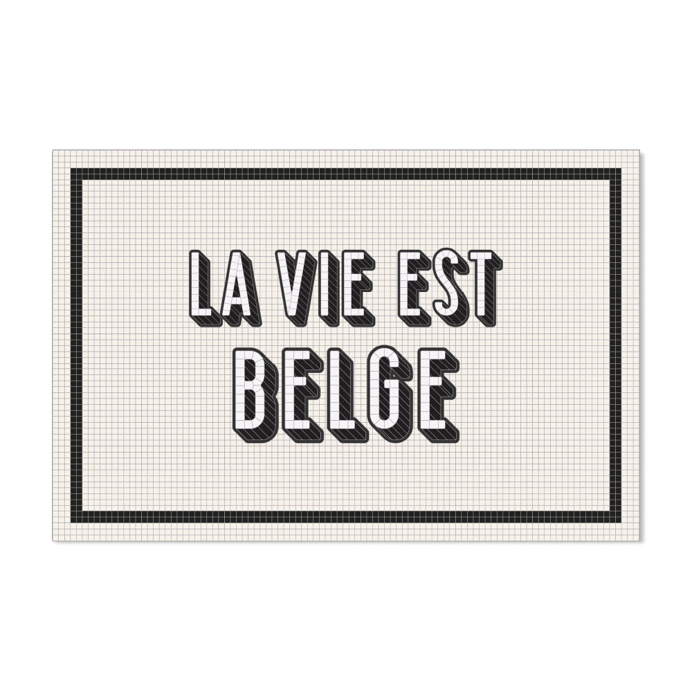 Tapis vinyle personnalisé Retro Blanc