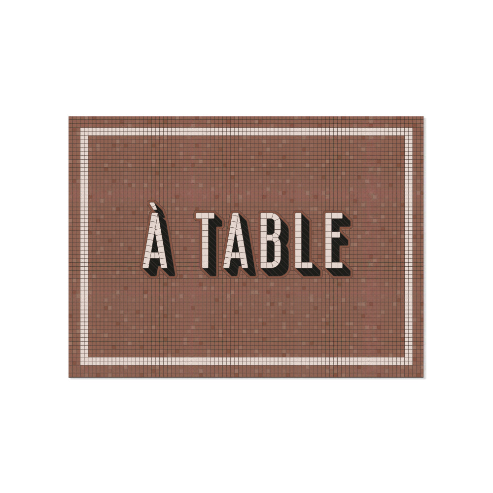 Retro Terracotta custom vinyl placemat