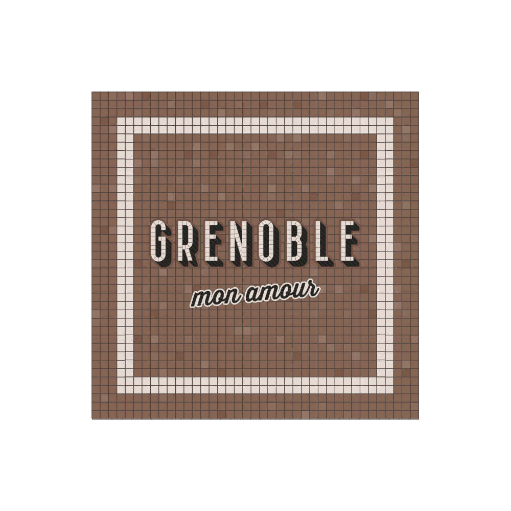 Lot de 6 dessous de verre vinyle personnalisés Retro Terracotta