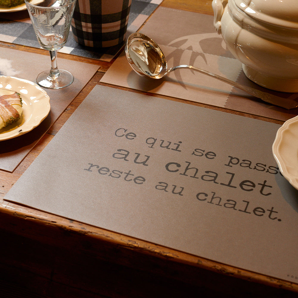 Set de table vinyle Chalet