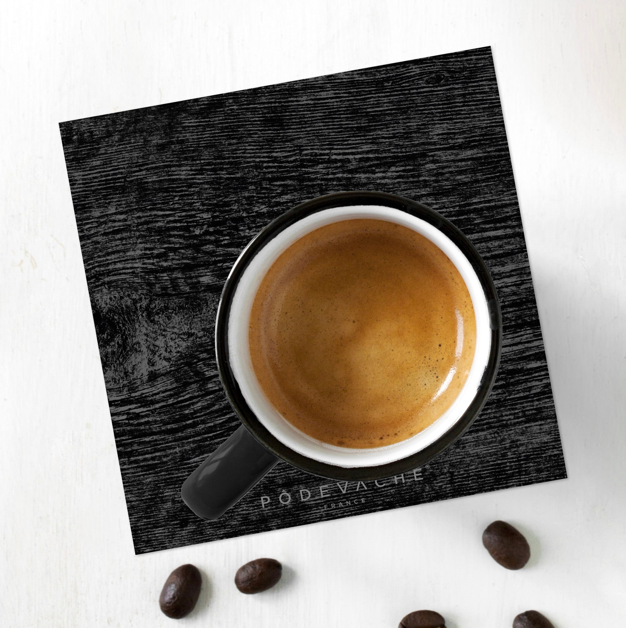 Set of 6 Como vinyl coasters